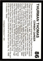 1991 OK STATE Thurman Thomas #86