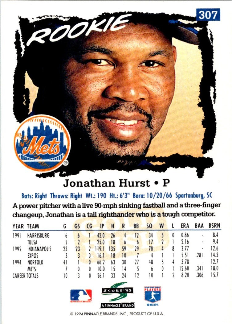 1995 Score Jonathan Hurst