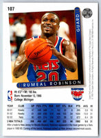 1993 Upper Deck Rumeal Robinson #107