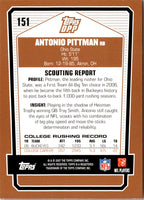 2007 Topps Draft Picks & Prospects Antonio Pittman #151 Rookie