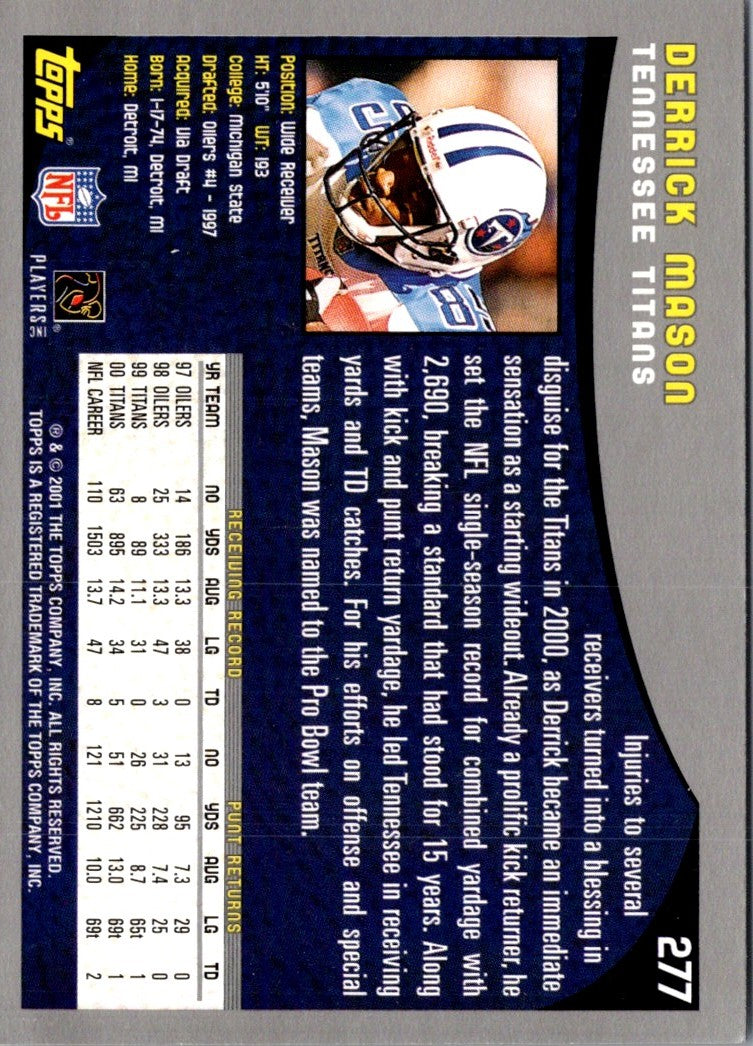 2001 Topps Derrick Mason