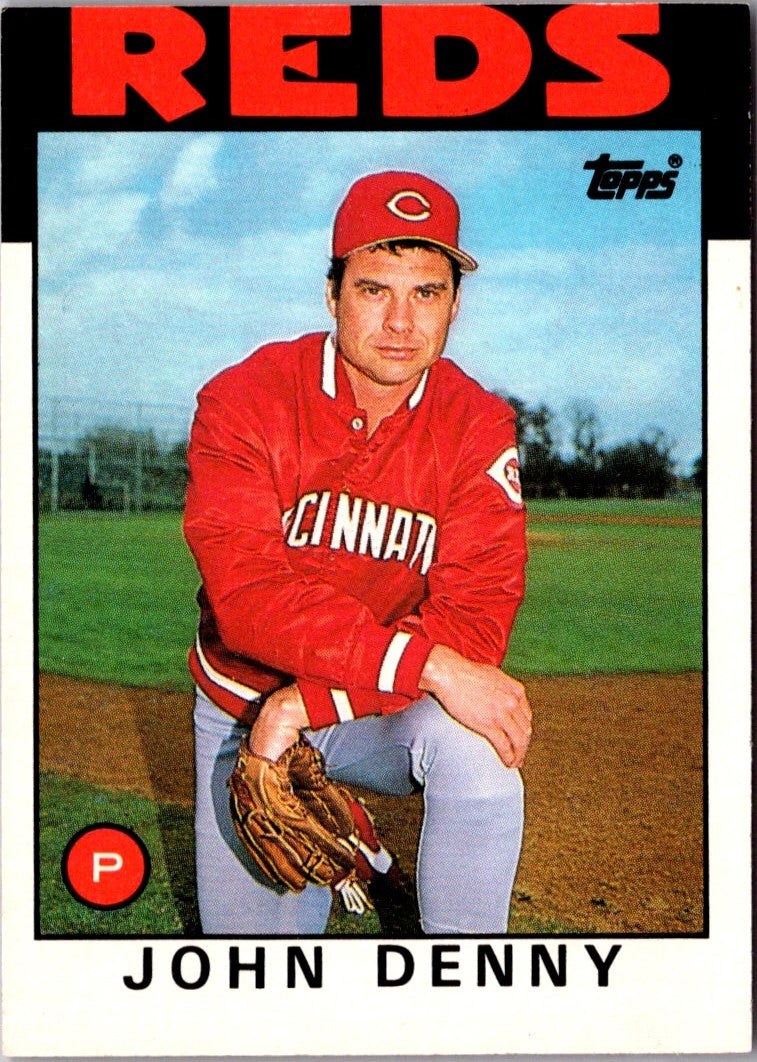 1986 Topps Traded John Denny