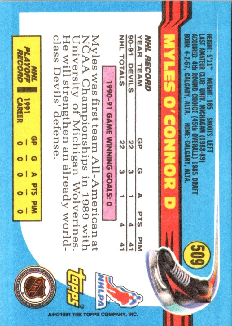 1991 Topps Myles O'Connor