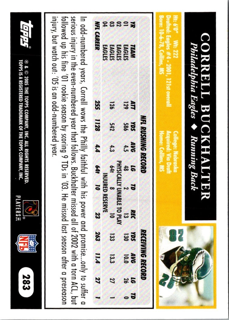 2005 Topps Correll Buckhalter
