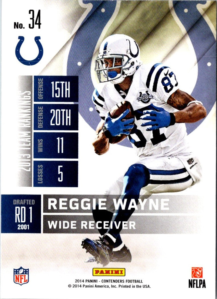 2014 Panini Contenders Reggie Wayne