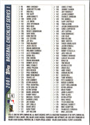 2001 Topps Traded & Rookies Checklists Checklist Checklist 2
