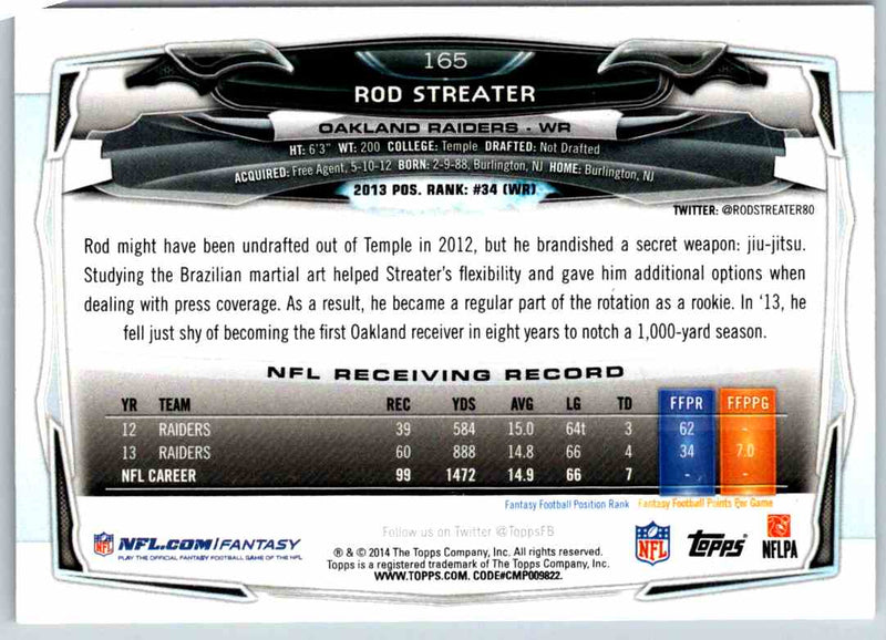 2014 Topps Rod Streater