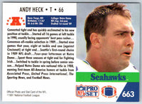1990 Proset Andy Heck #663