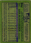1982 Topps Dan Schatzeder