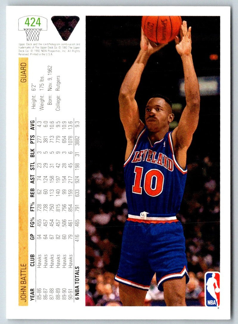 1991 Upper Deck John Battle