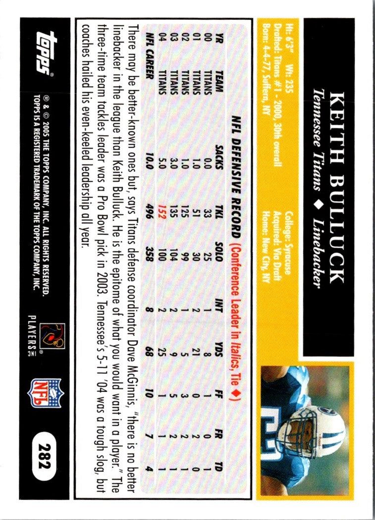 2005 Topps Keith Bulluck