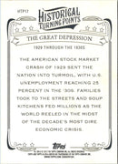 2012 Topps Allen & Ginter Historical Turning Points The Great Depression