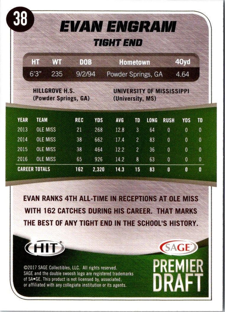 2017 SAGE HIT Evan Engram