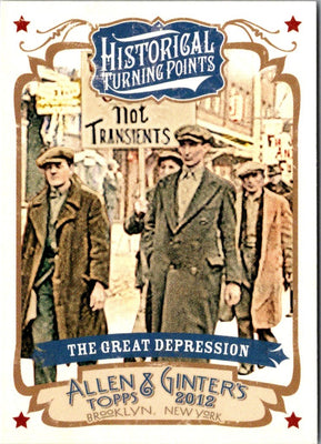 2012 Topps Allen & Ginter Historical Turning Points The Great Depression #HTP17