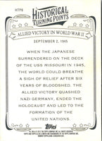 2012 Topps Allen & Ginter Historical Turning Points Allied Victory World War #HTP8