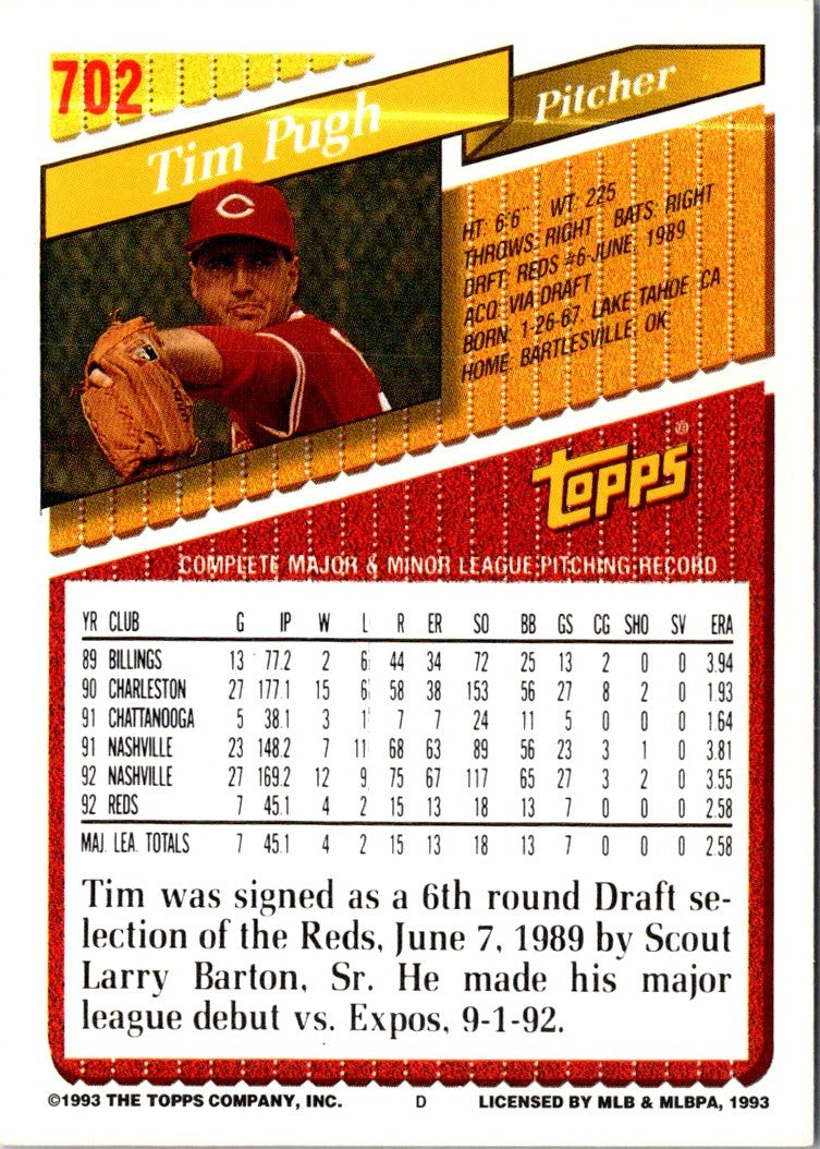 1993 Topps Gold Tim Pugh