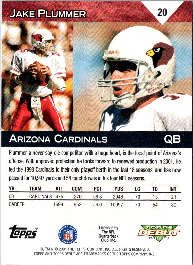 2001 Topps Debut Jake Plummer