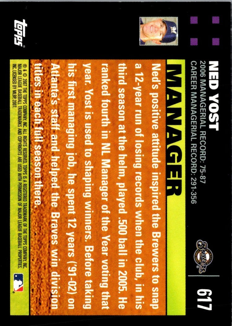 2007 Topps Ned Yost