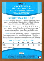 2008 Bowman Draft Picks & Prospects Chrome Jason Corder #BDPP43