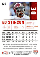 2014 SAGE HIT Ed Stinson #129