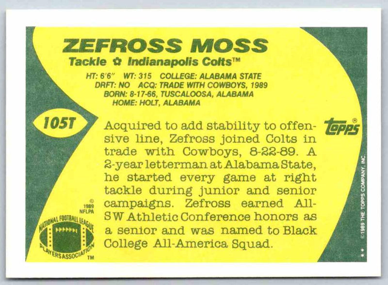 1989 Topps Zefross Moss