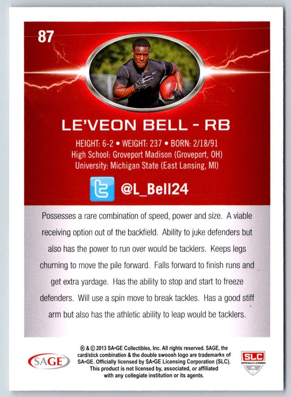 2013 SAGE HIT Le'Veon Bell #87