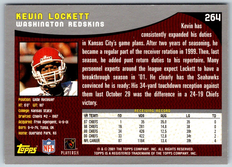 2001 Topps Kevin Lockett