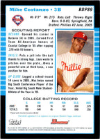 2005 Bowman Chrome Draft Picks & Prospects Mike Costanzo #BDP89 Rookie