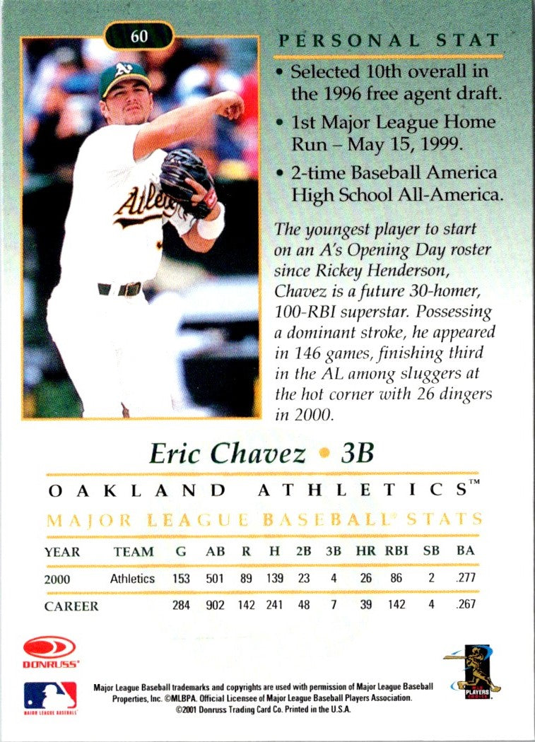 2001 Donruss Studio Eric Chavez