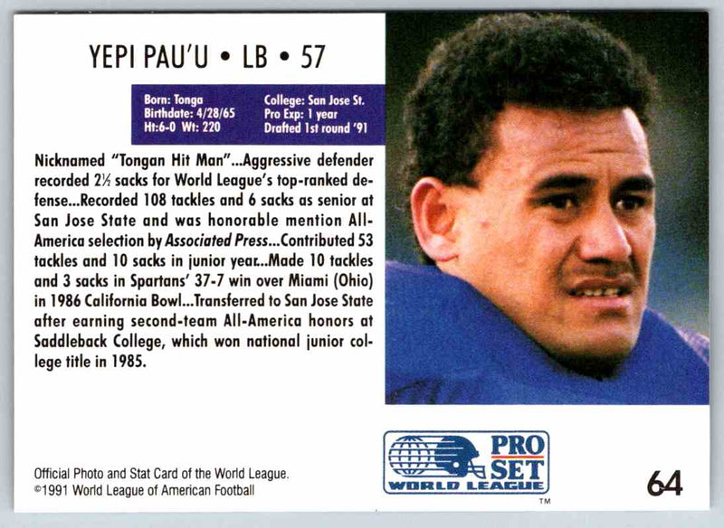 1991 Proset World League Yepi Pau'u
