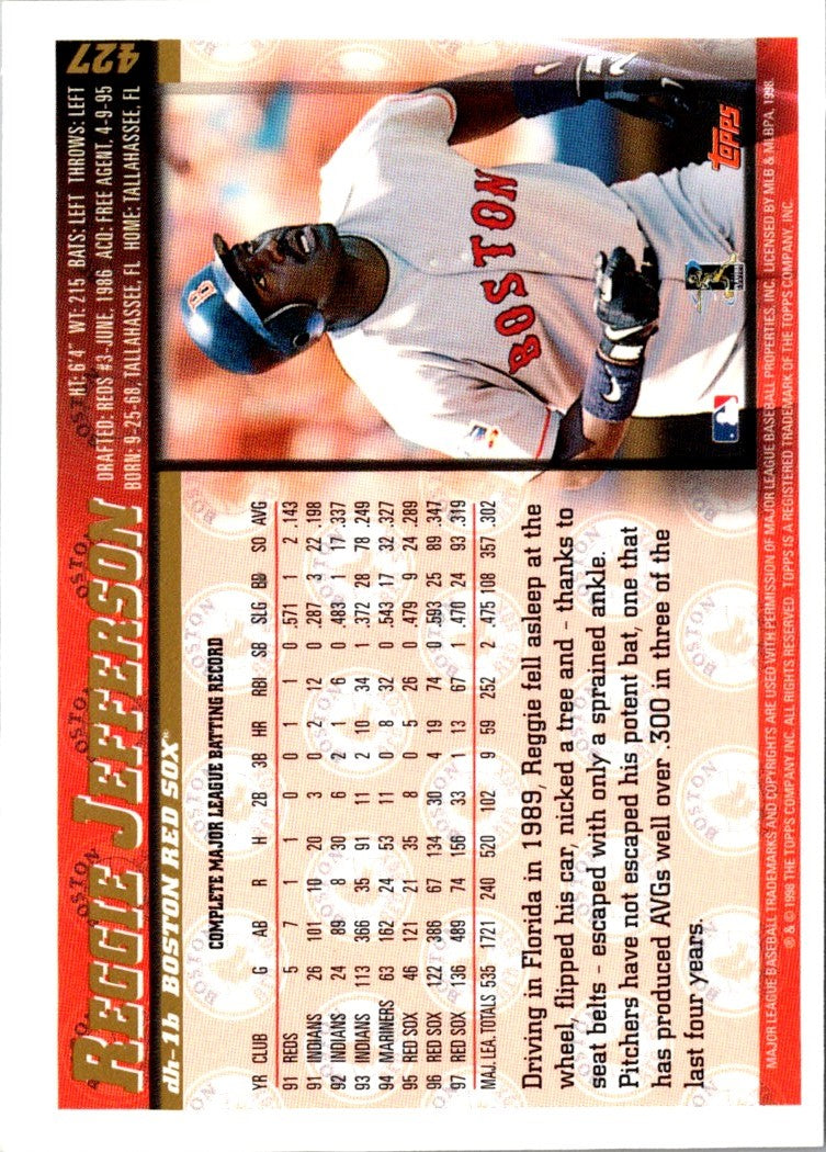 1998 Topps Reggie Jefferson