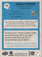 2009 Upper Deck Adrian Peterson #106