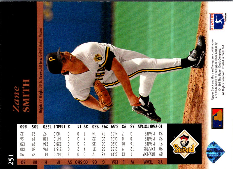 1994 Upper Deck Electric Smith Zane #