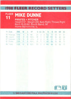 1988 Fleer Record Setters Mike Dunne #11