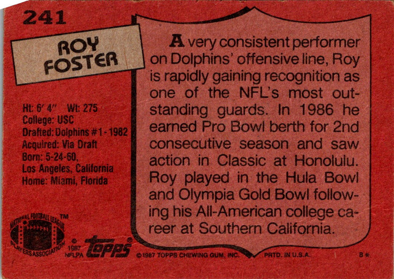 1987 Topps Roy Foster