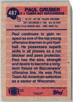 1991 Topps Football Paul Gruber #487