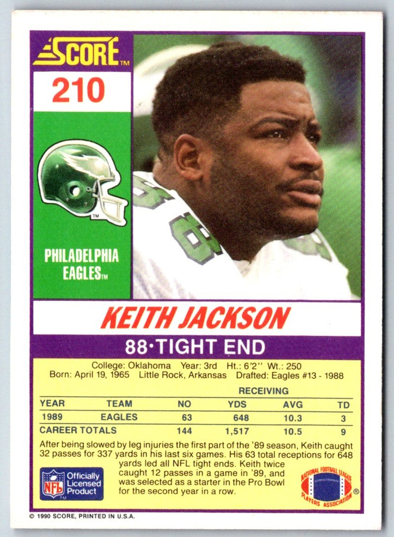 1990 Score Keith Jackson