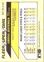 1989 Fleer SuperStars Gregg Jefferies #25
