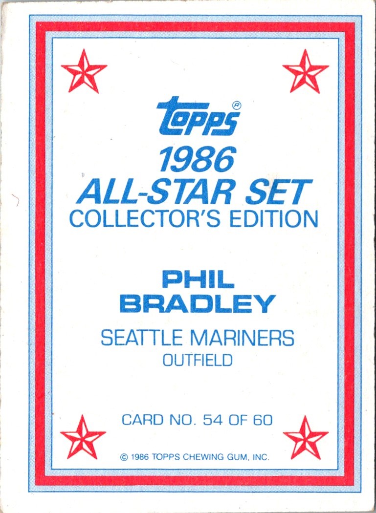 1986 Topps Glossy Phil Bradley