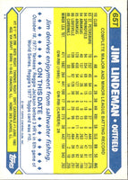 1987 Topps Traded Jim Lindeman #65T Rookie