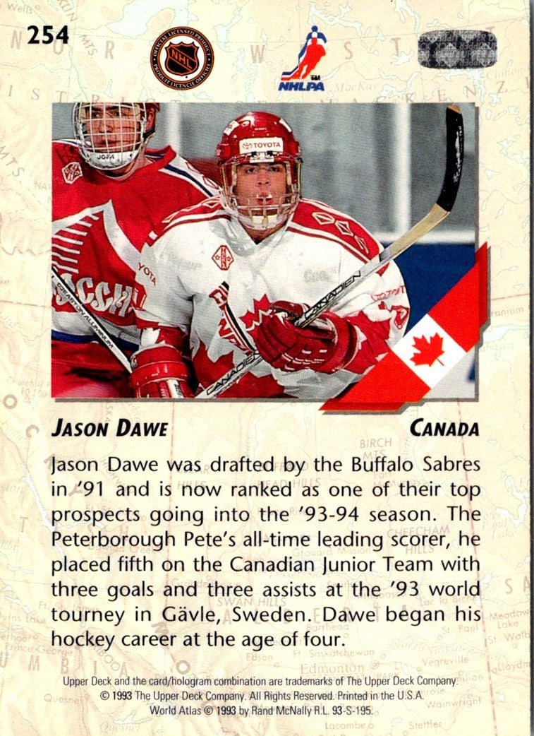 1993 Upper Deck Jason Dawe