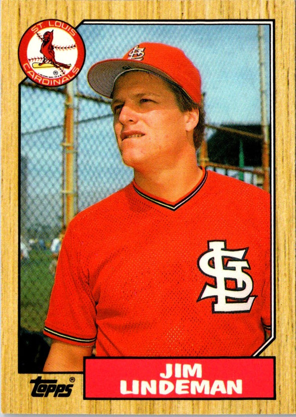 1987 Topps Traded Jim Lindeman #65T Rookie