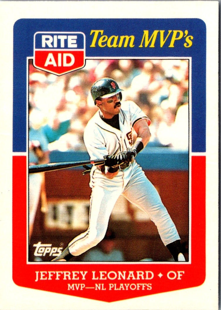 1988 Topps Rite-Aid Team MVP's Jeffrey Leonard