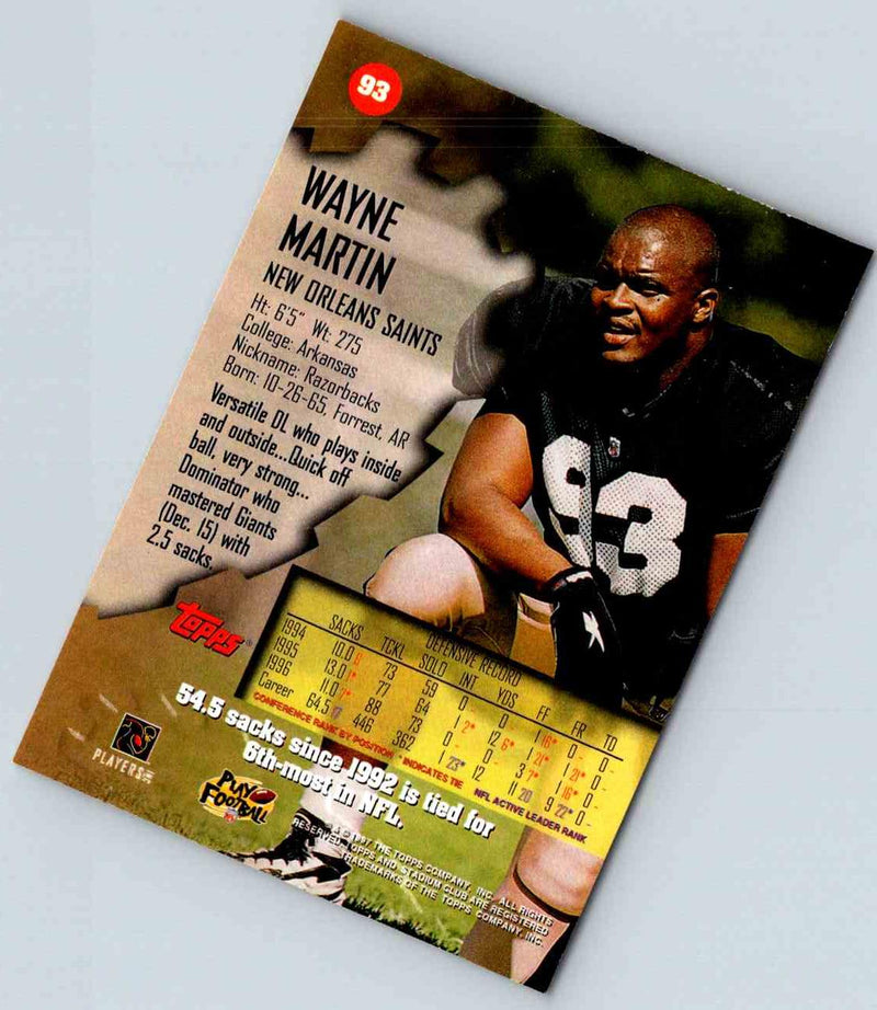1997 Topps Stadium Club Football Wayne Martin