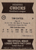 1983 TCMA Memphis Chicks Tim Cates #11