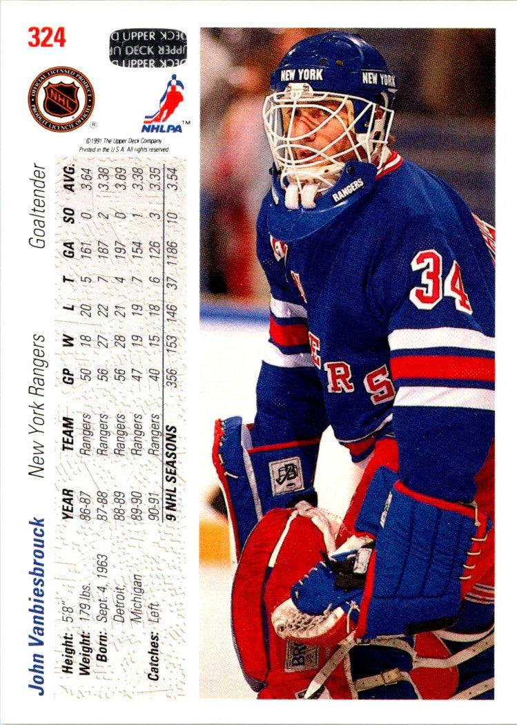 1991 Upper Deck John Vanbiesbrouck