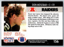 1990 Pro Set Super Bowl XXV Binder Raiders Don Mosebar