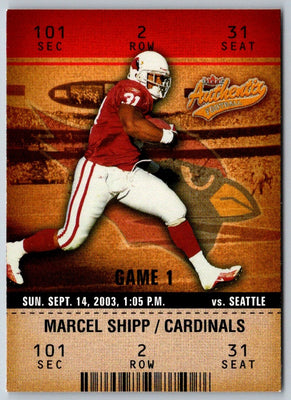 2003 Fleer Authentix Marcel Shipp #96