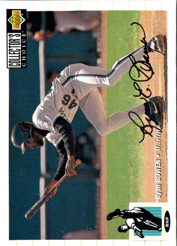 1994 Collector's Choice Ryan Bowen #63 Silver Signature