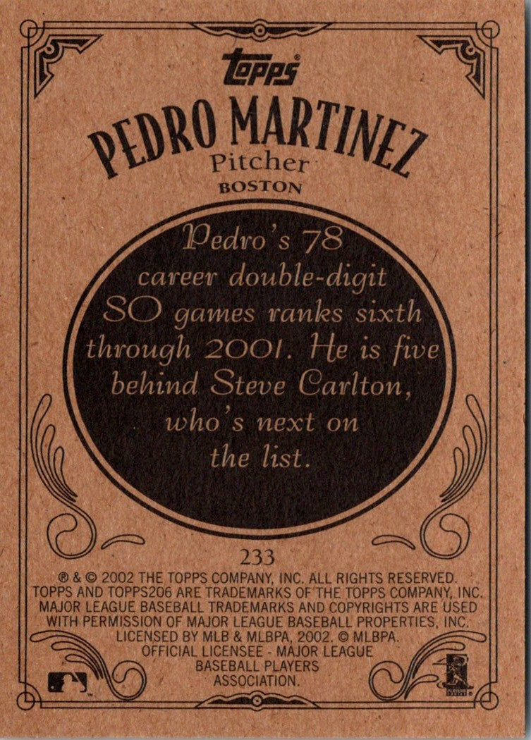 2002 Topps 206 Pedro Martinez